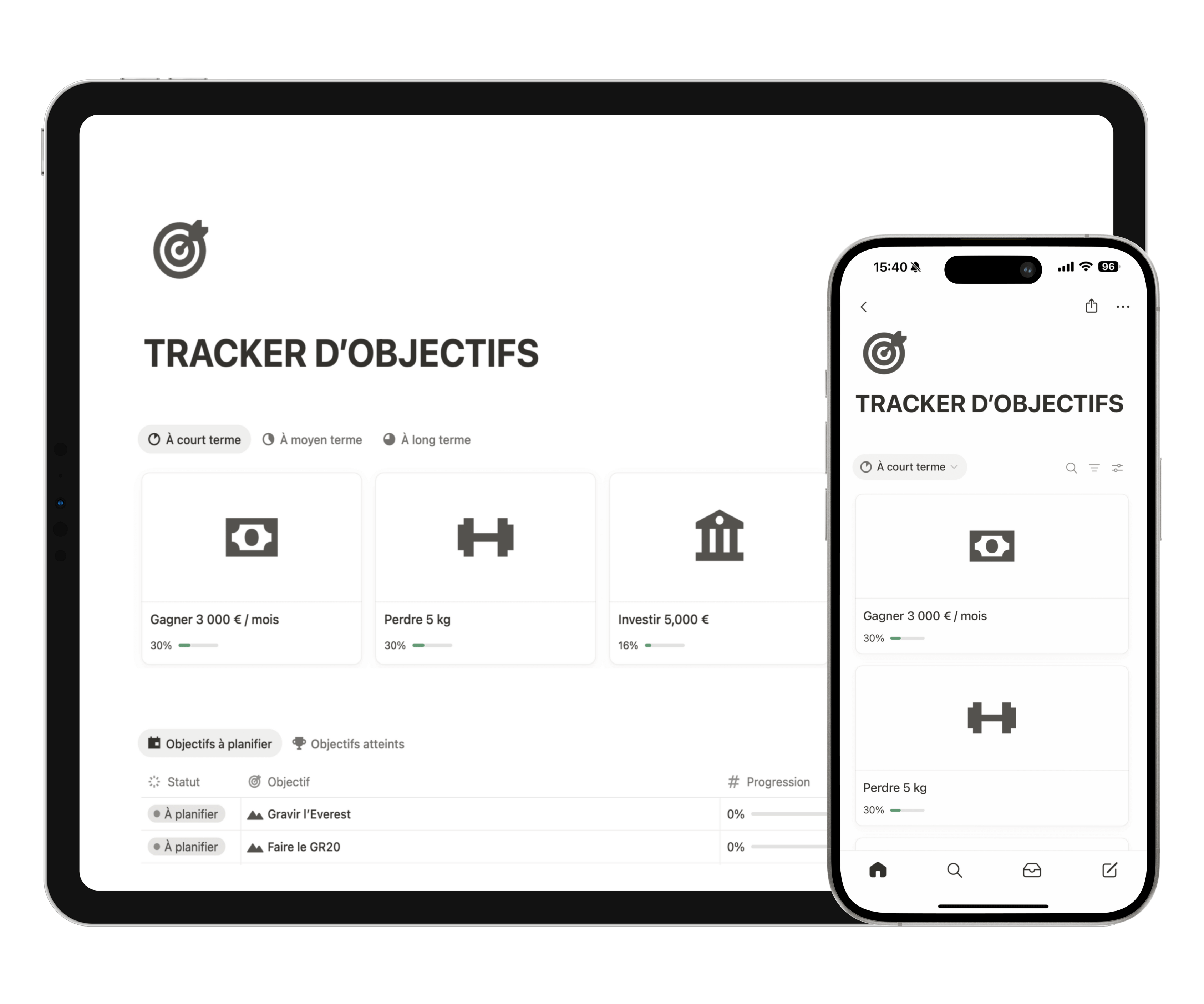 TRACKER D'OBJECTIFS