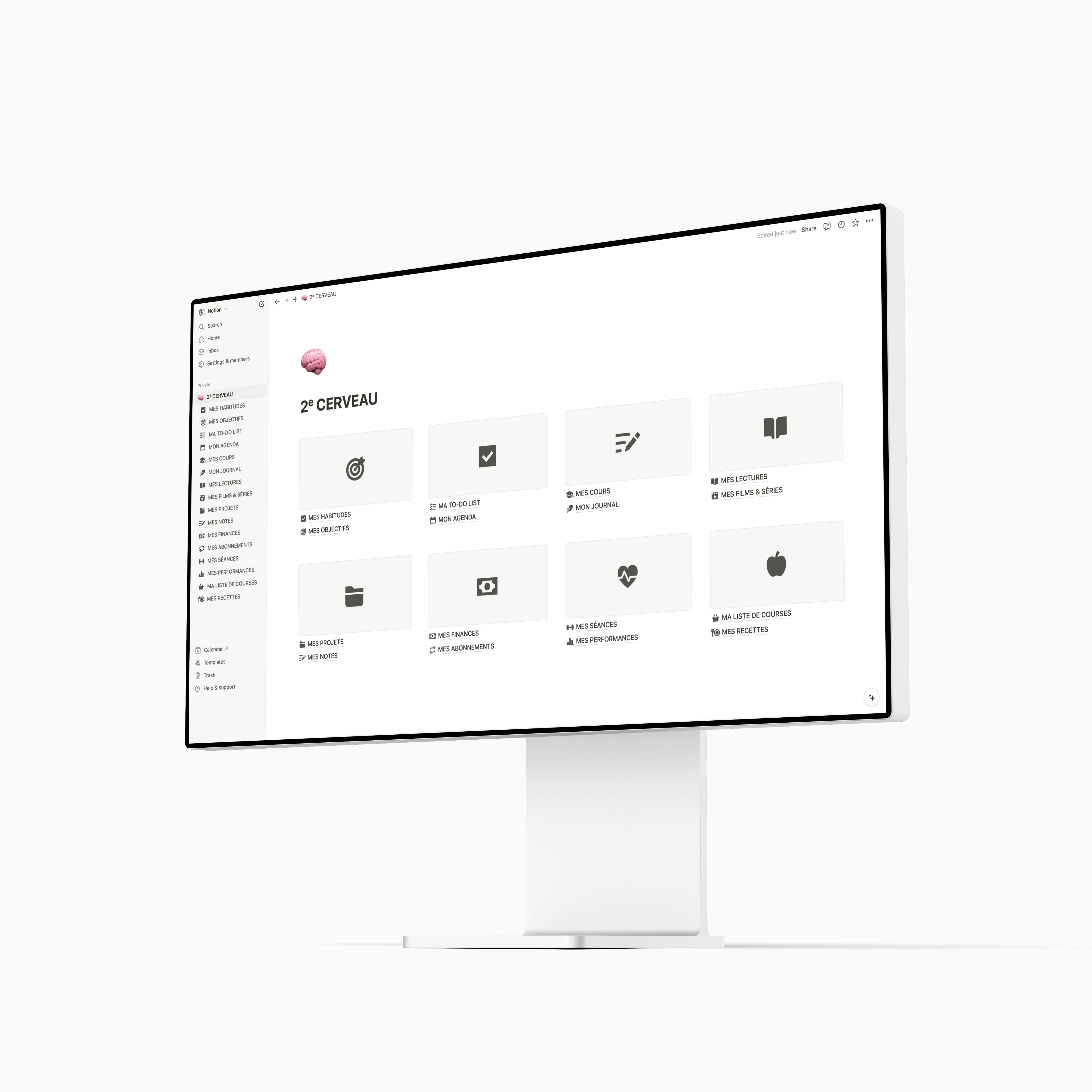 2ᵉ CERVEAU (Template Notion tout–en–un)